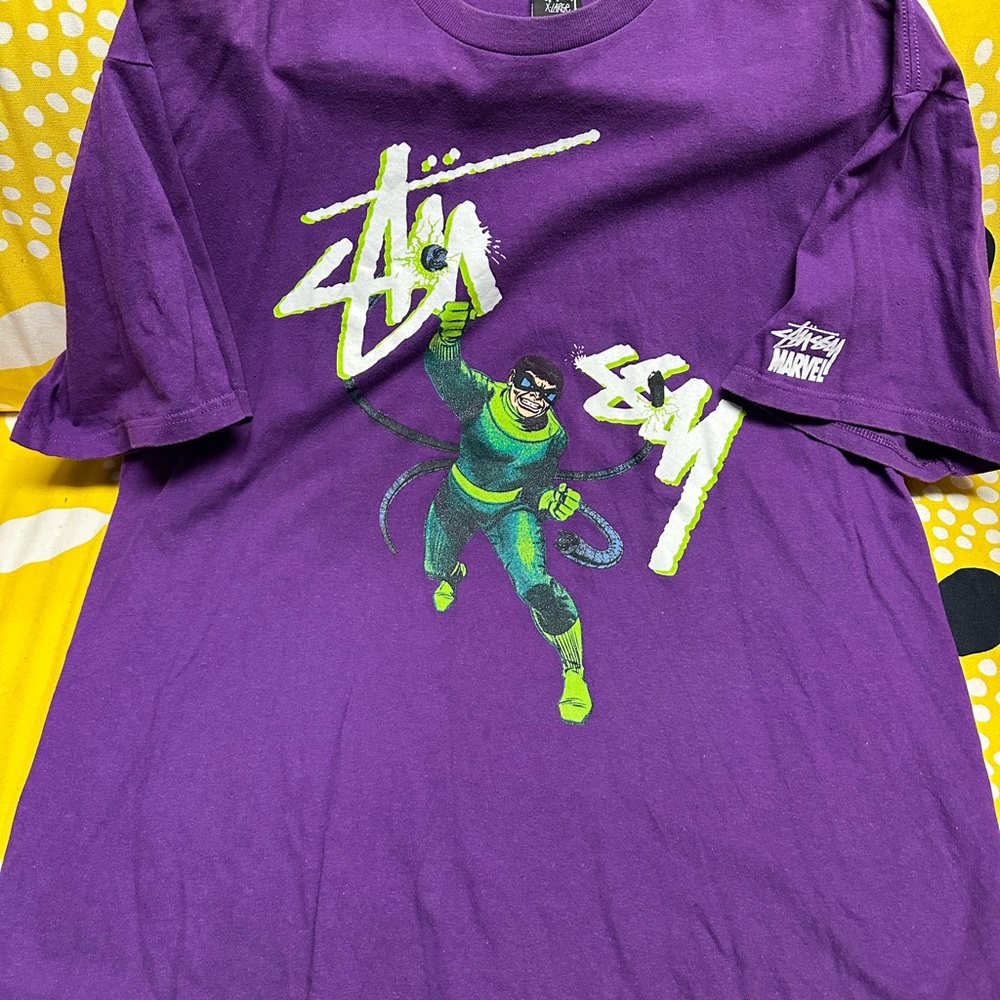 Super Rare STUSSY x Marvel Doctor Octopus Vintage Tee Purple XL